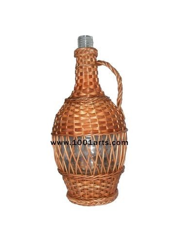 Garrafa Abaulada Empalhada 1L