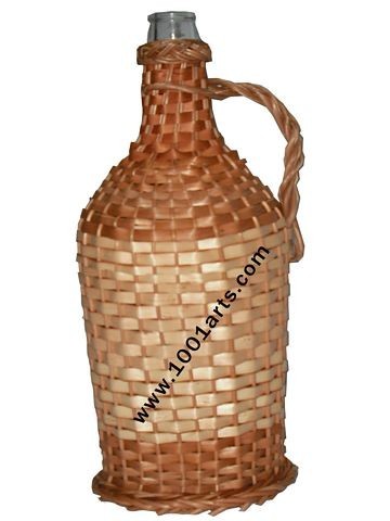 Garrafa Direita Empalhada 1L