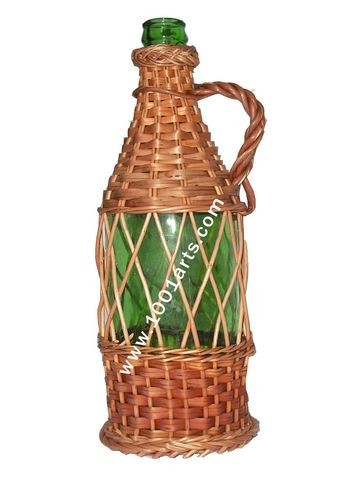 Garrafa Abaulada Empalhada 1L