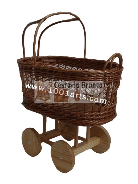 Carrinho bonecas com Rodas Madeira