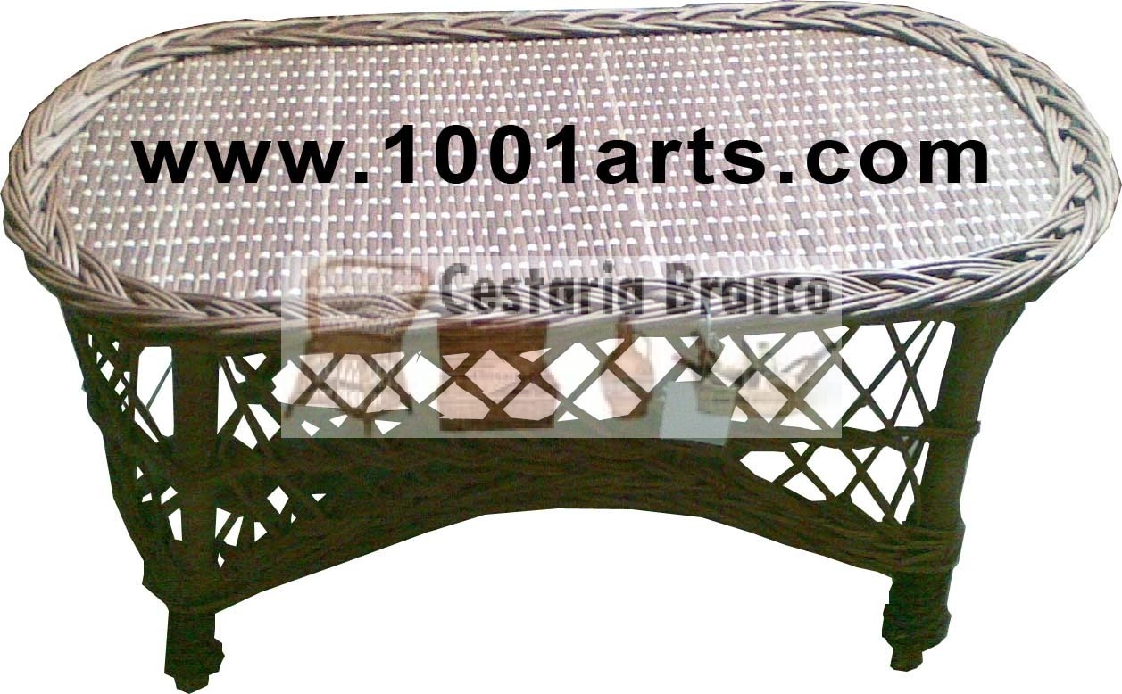 Mesa de chá oval