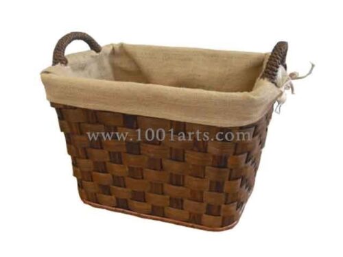 Cesto para Lenha Rectangular - forrado, tam. nº3
