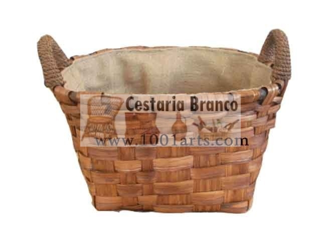 Canastra para Lenha Rectangular - forrado, tam. nº2