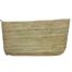 Clutche retangular, em palma natural, com fecho zip