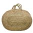 Mala oval, rendada, em palma natural, asa palma, Conjunto de 2 un.